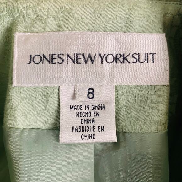 Vintage Jones New York Suit Size 8 2-Piece Skirt Suit w/ Blazer Jacket Green - Picture 11 of 12